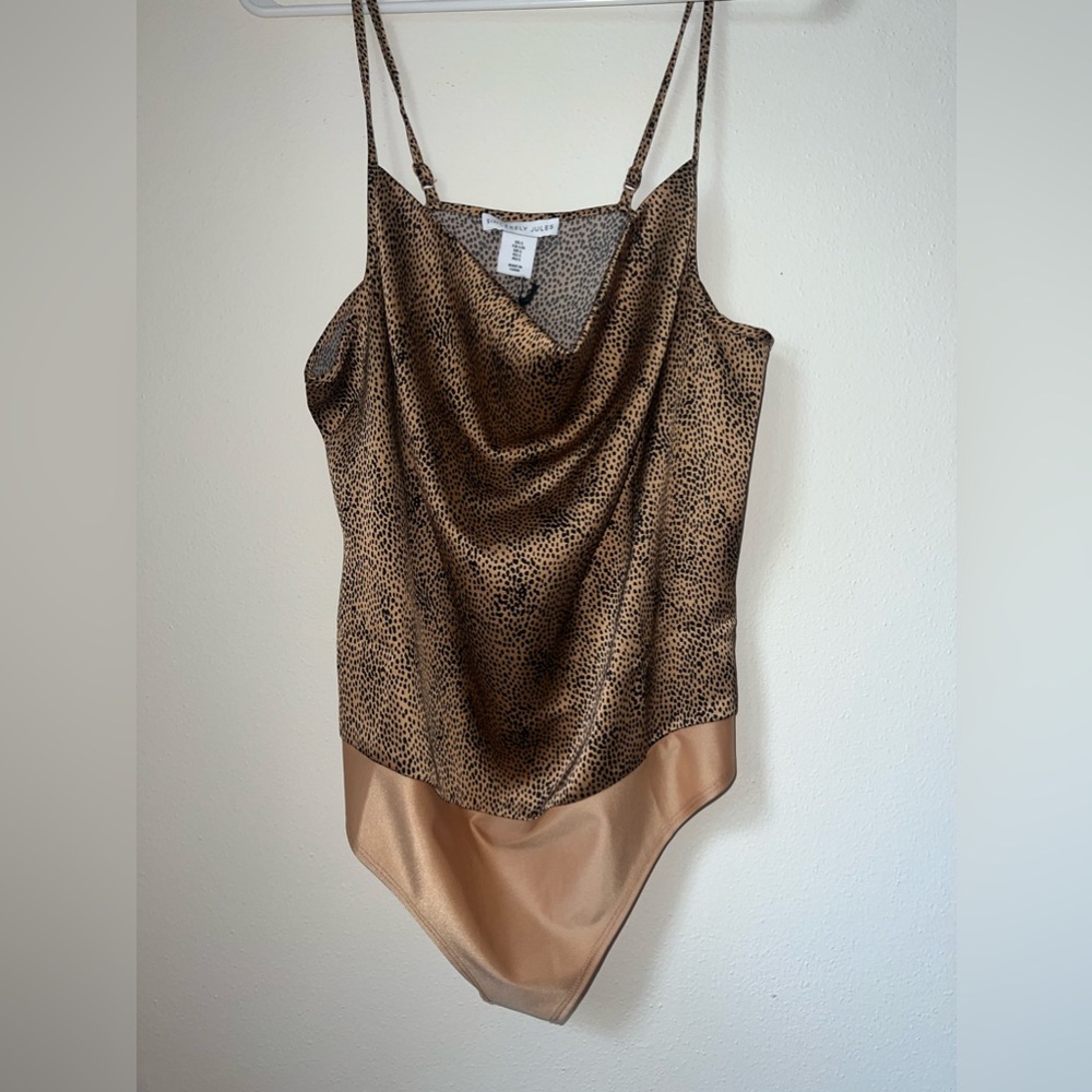 Leopard Print Tank Bodysuit. Size L. NWT.